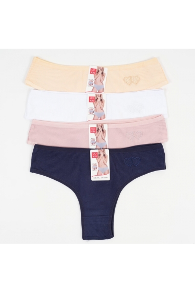 Труси жіночі блакитний бавовна - 1