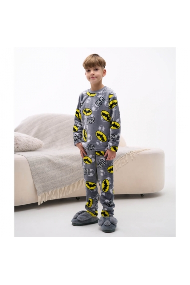 Піжама для хлопчика Batman сірий велсофт