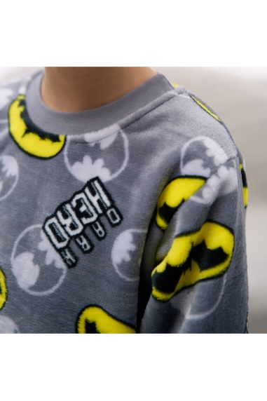 Піжама для хлопчика Batman сірий велсофт - 1