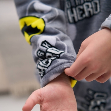 Піжама для хлопчика Batman сірий велсофт