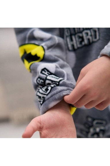 Піжама для хлопчика Batman сірий велсофт - 3