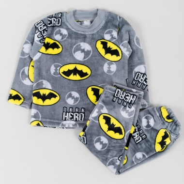 Піжама для хлопчика Batman сірий велсофт