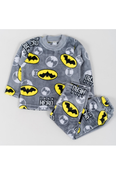Піжама для хлопчика Batman сірий велсофт - 4