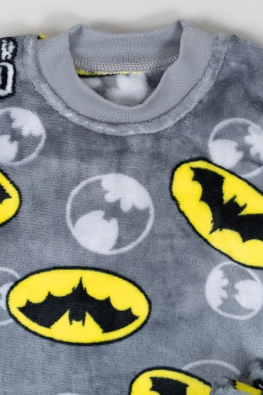 Піжама для хлопчика Batman сірий велсофт - 5
