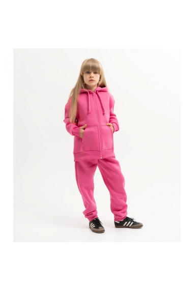 Костюм  для дівчинки фуксія тринитка на флісі