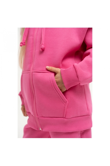 Костюм  для дівчинки фуксія тринитка на флісі - 5