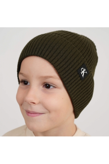 Шапка  для хлопчика СК чорний в'язка