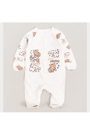 Сліп для новонароджених Ведмедики молочний кулір