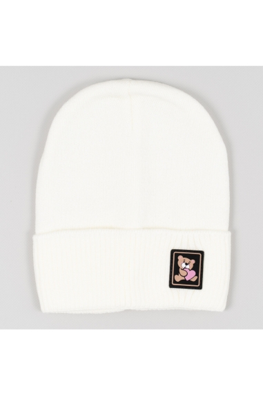 Шапка для дівчинки білий в'язка