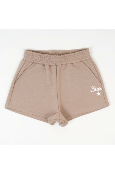 Шорти для дівчинки бежевий двонитка - 1