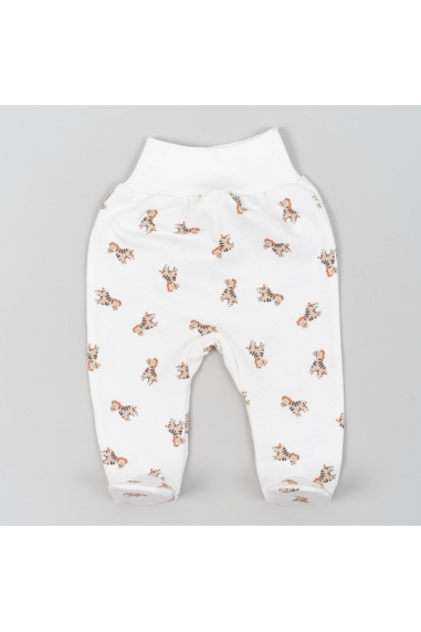 Повзунки для малят молочний Зебри начіс (футер)