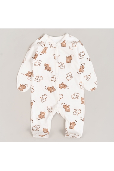 Сліп для новонароджених сірий Зайчата начіс (футер)