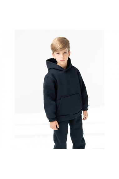 Костюм для хлопчика темно-синій тринитка на флісі - 1
