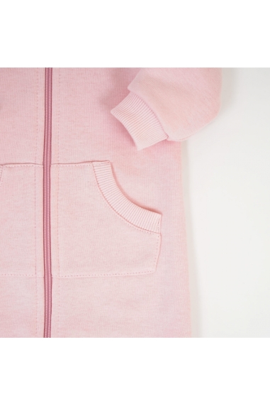 Комбінезон  дитячий рожевий пастель тринитка петля - 1