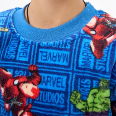 Піжама для хлопчика MARVEL синій велсофт