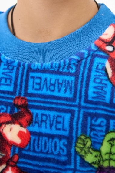 Піжама для хлопчика MARVEL синій велсофт - 2