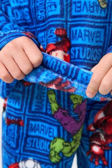 Піжама для хлопчика MARVEL синій велсофт - 3