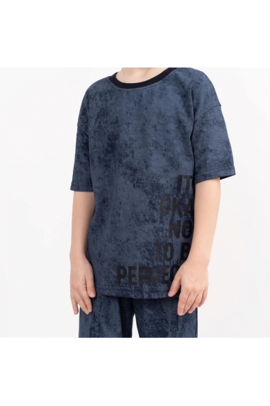 Комплект  для хлопчика синій стрейч-кулір - 4