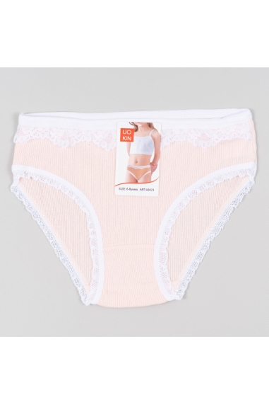 Трусики для дівчинки персик рубчик-преміум