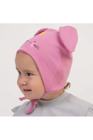 Шапочка для дівчинки фуксія стрейч - 3