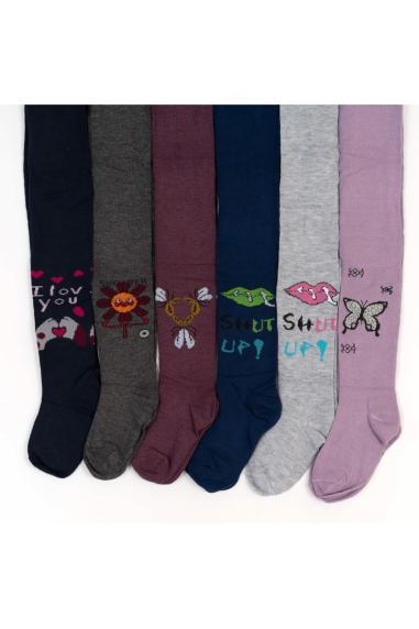 Колготки для дівчинки синій бавовна