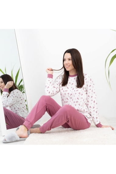 Піжама жіноча сливовий інтерлок пеньє