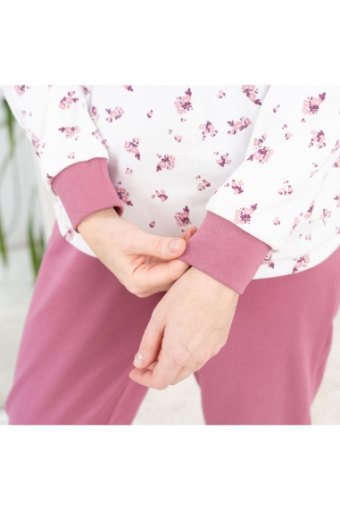 Піжама жіноча сливовий інтерлок пеньє - 1