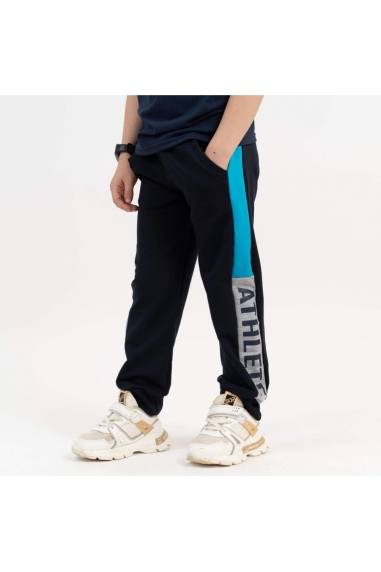 Штани для хлопчика темно-синій двонитка