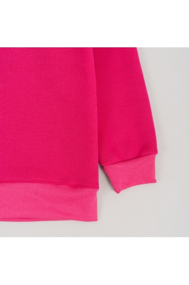 Світшот для дівчинки фуксія тринитка на флісі - 1