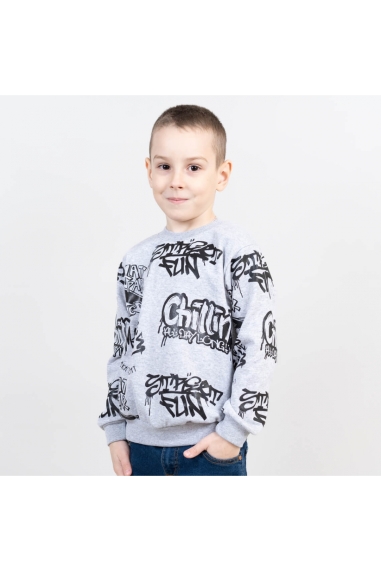 Світшот для хлопчика сірий начіс (футер)