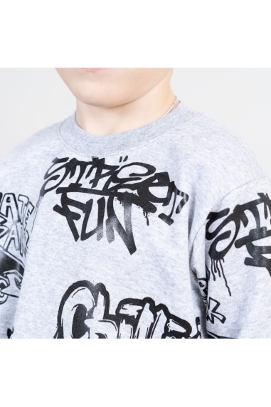 Світшот для хлопчика сірий начіс (футер) - 1