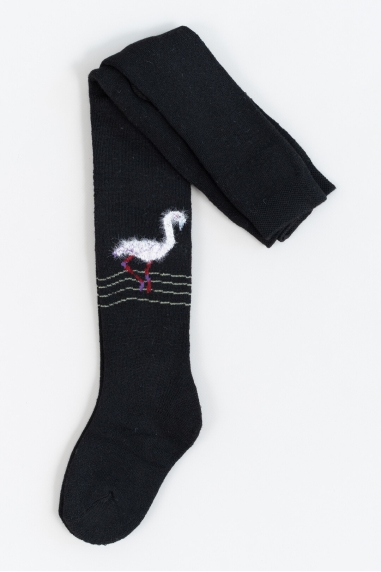 Колготки для дівчинки чорний махра