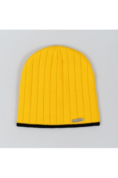 Шапка для хлопчика жовтий в'язка
