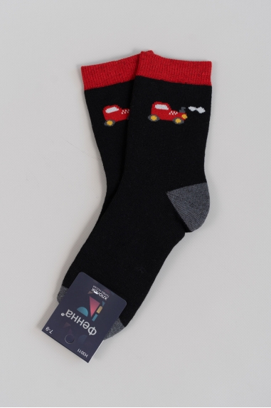 Шкарпетки для хлопчика чорний махра