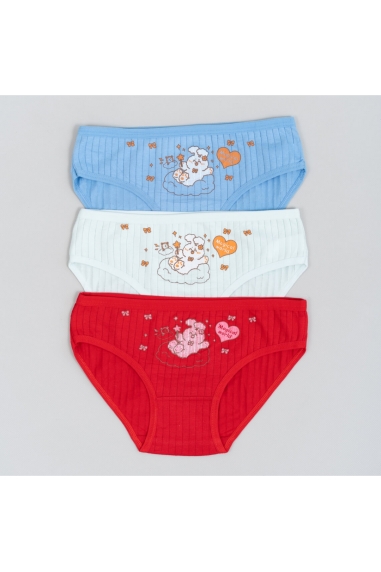 Комплект трусиків для дівчинки 3шт. рубчик-преміум