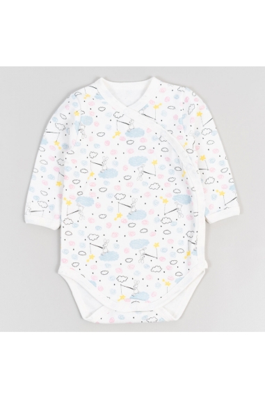 Бод для малят і Зайка на хмаринці молочний начіс (футер)