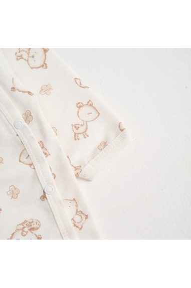 Чоловічок для малят Білочки молочний начіс(футер) - 1