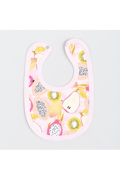 Слинявчик дитячий тонкий Фрукти світло рожевий кулір