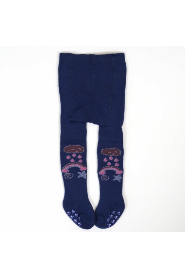 Колготи махрові з антиковзанням під підгузок для малюків темно-синій махра