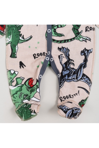 Сліп для новонароджених зелений Діно начіс високої якості(футер) - 3