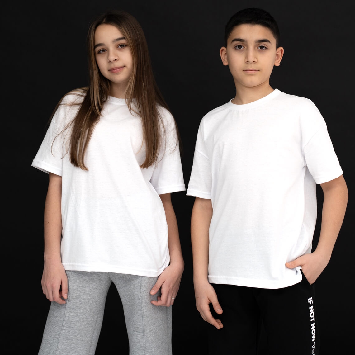 Футболка оверсайз для хлопчика білий кулір