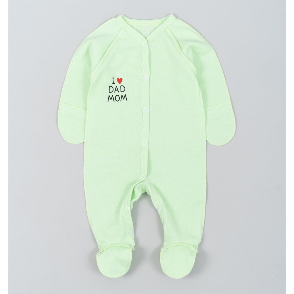 Сліп для новонарождених салатовий начіс(футер)