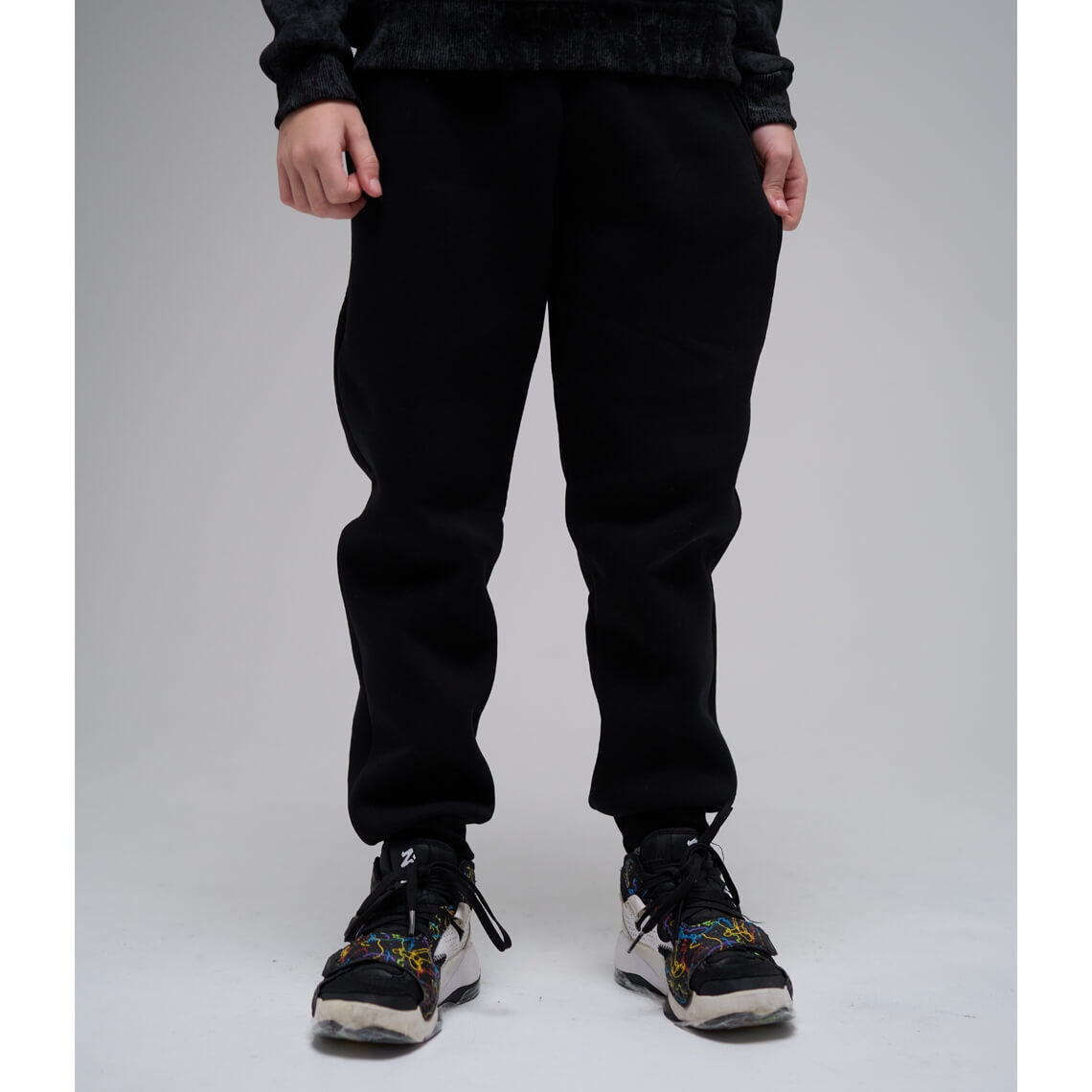 Теплі штани для хлопчика чорний велсофт