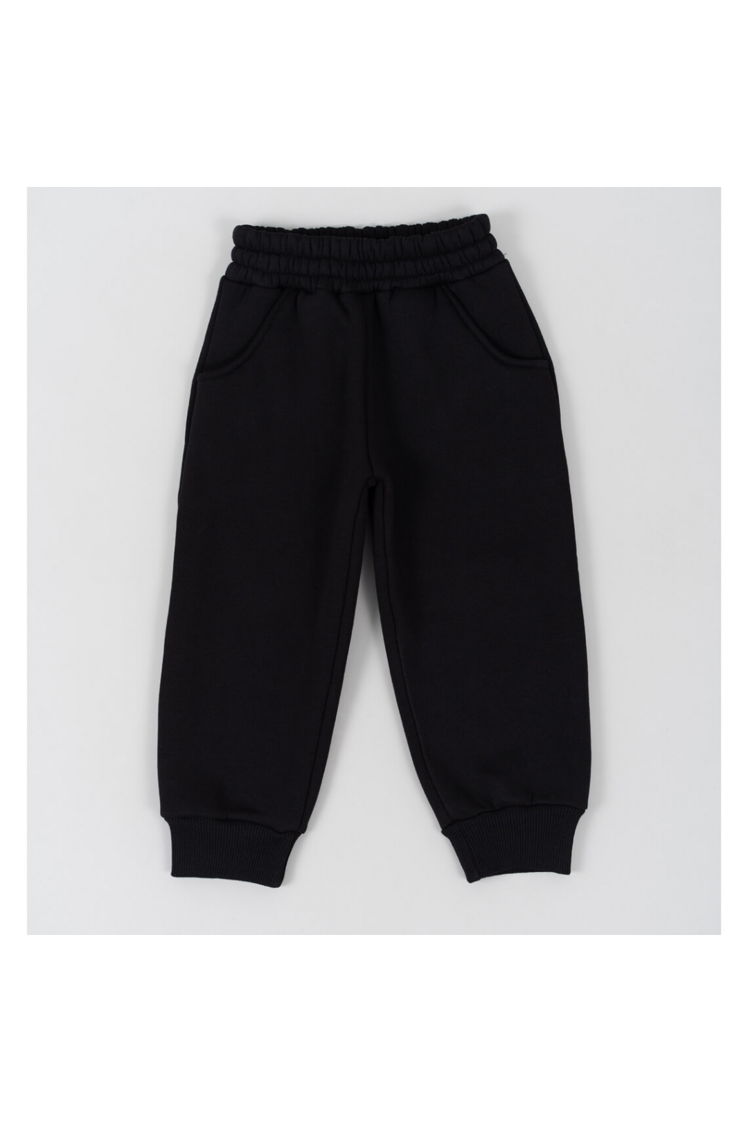 Теплі штанці для хлопчика чорний тринитка на флісі