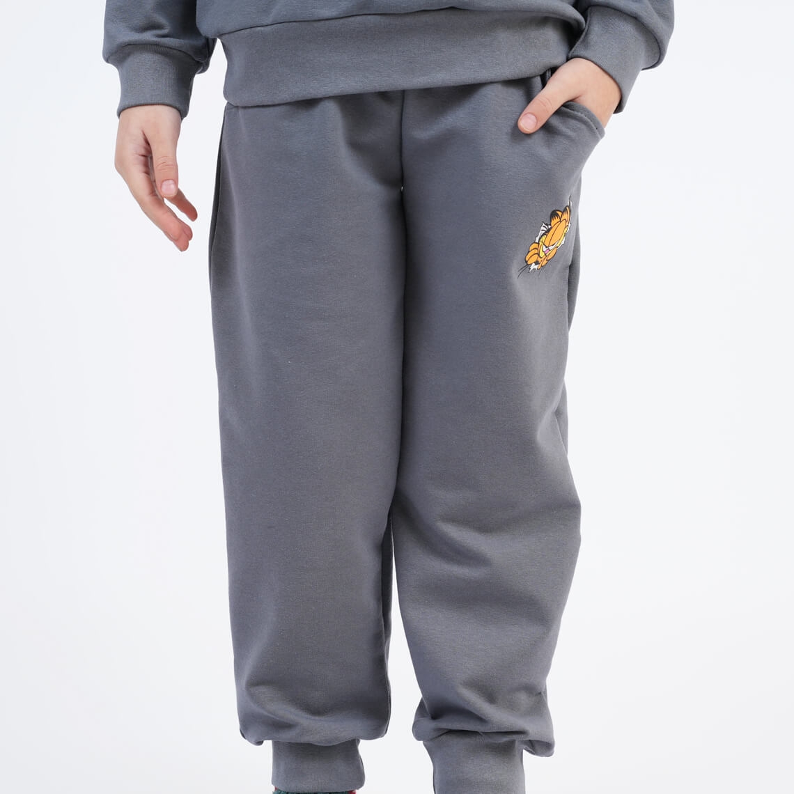 Джогери для хлопчика Гарфілд графіт двонитка