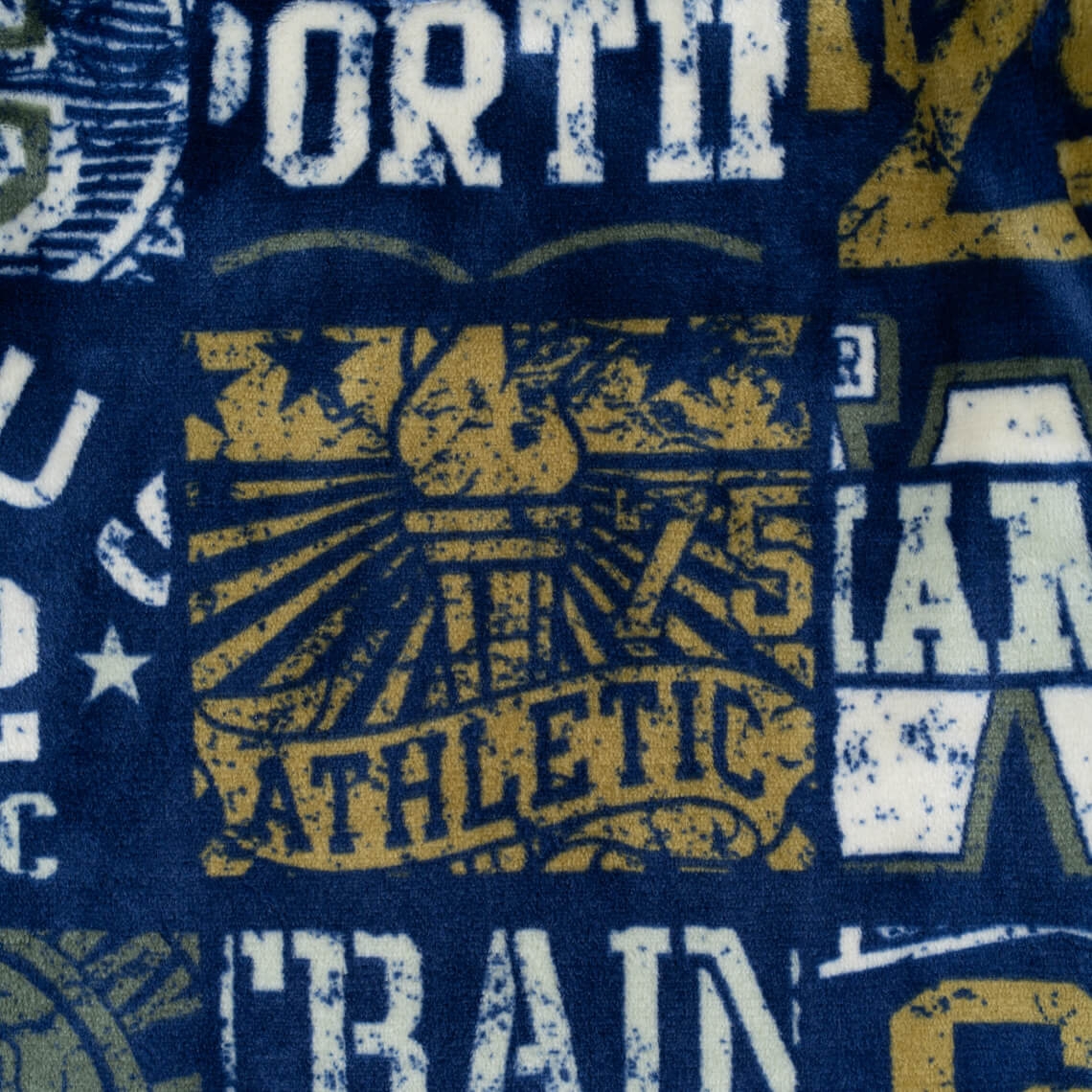 Піжама тепла для хлопчика Надписи синій велсофт