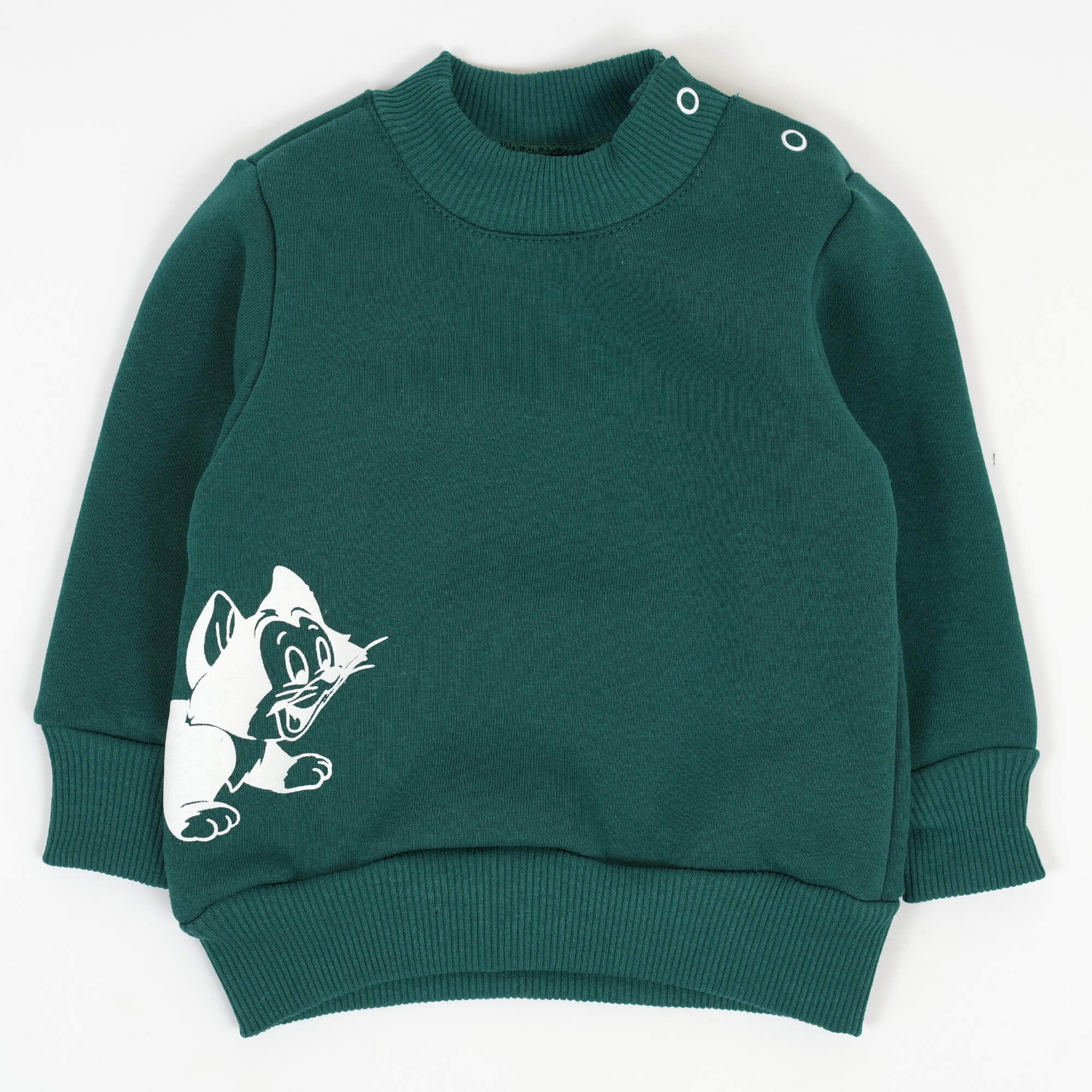 Джемпер для малят смарагдовий тринитка на флісі