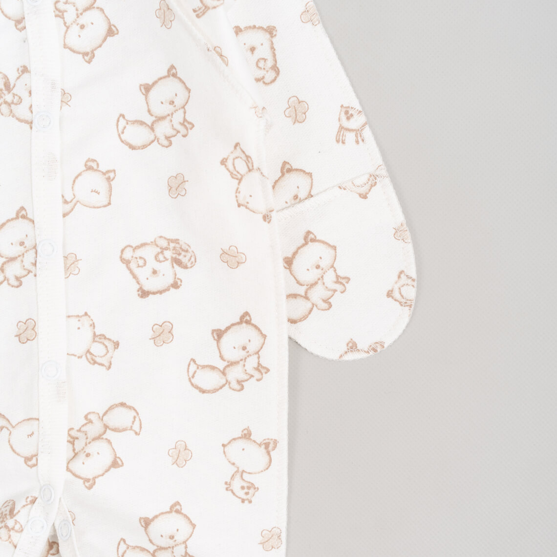 Сліп для новонароджених Звірятка молочний начіс (футер)