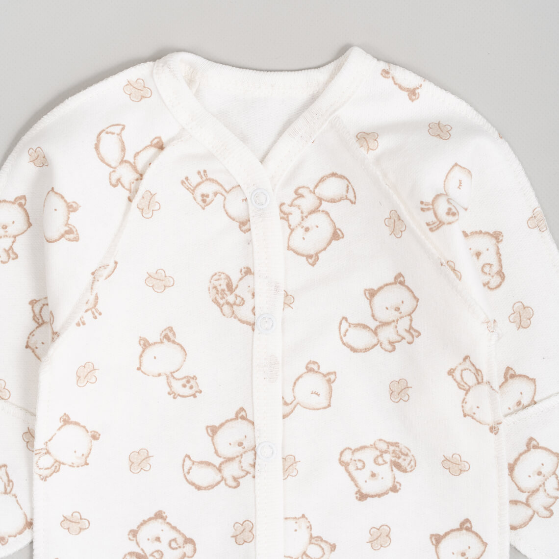 Сліп для новонароджених Звірятка молочний начіс (футер)