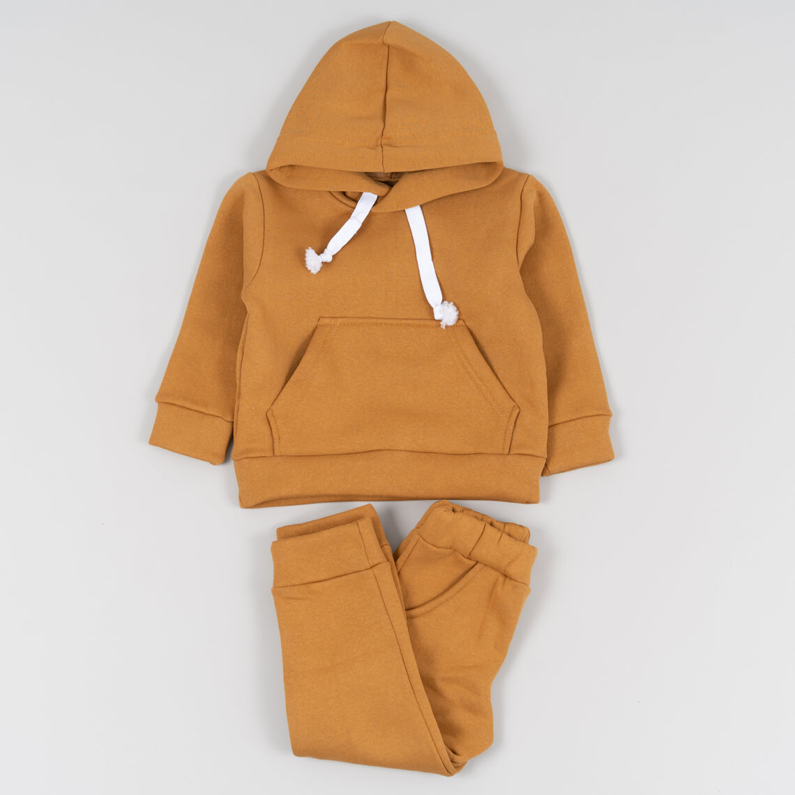 Теплий костюм для хлопчика гірчичний тринитка на флісі